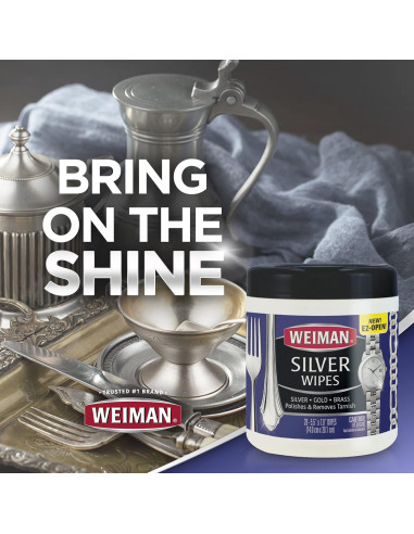 Toallitas Limpiadoras Weiman para Joyas - 20 Unidades - Plata, Oro, Cobre