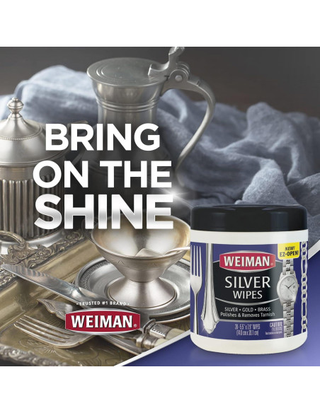 Toallitas Limpiadoras Weiman para Joyas - 20 Unidades - Plata, Oro, Cobre