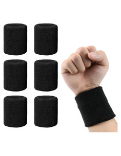 Paquete de 6 Muñequera Deportiva Genérico Algodón Transpirable