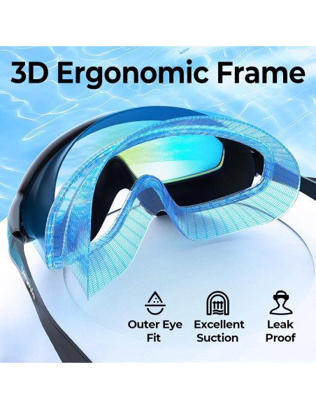Gafas de natación VegoVia Adulto 2 Pack Anti-vaho UV 180