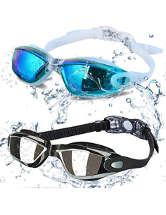 Gafas de natación ALLPAIPAI Sg02 - Paquete de 2, antiempañantes 2