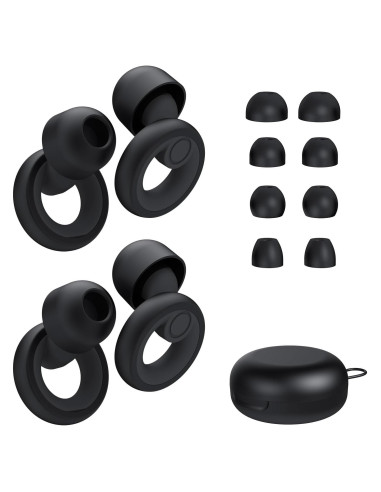 Tapones para Oídos GUTEVOZ Reutilizables 30dB 8 Pares XS/S/M/L