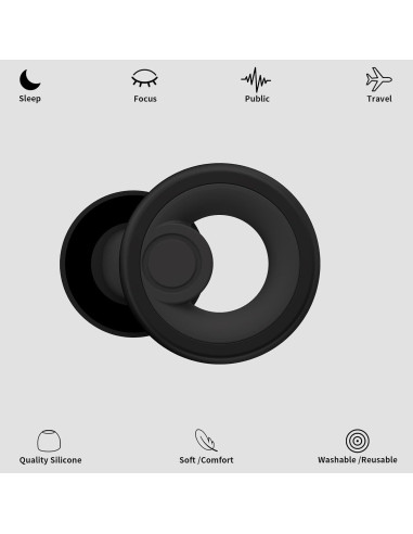 Tapones para Oídos GUTEVOZ Reutilizables 30dB 8 Pares XS/S/M/L