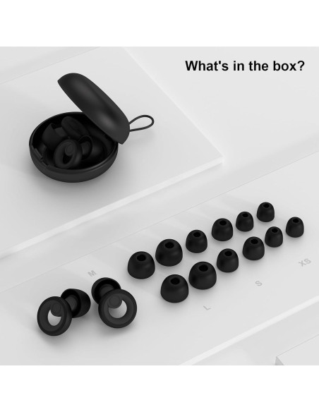 Tapones para Oídos GUTEVOZ Reutilizables 30dB 8 Pares XS/S/M/L