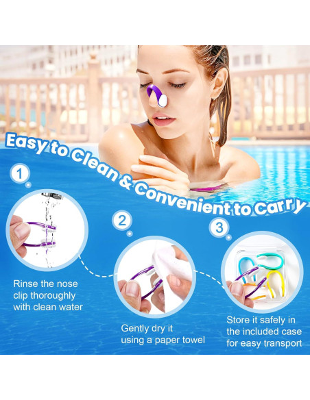 Clip de Nariz para Nadar STSAIL - 10 Paquetes Silicona Multicolor