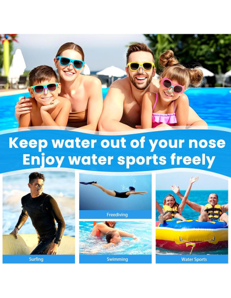 Clip de Nariz para Nadar STSAIL - 10 Paquetes Silicona Multicolor