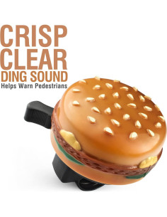 Timbre de Bicicleta MARQUE Hamburguesa 65mm - Sonido Nítido 2