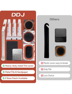 Kit de Reparación de Neumáticos DDJ 43 Piezas para Bicicletas 2
