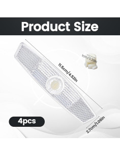 4 Reflectores de Rueda de Bicicleta BOHUIZ Blancos ABS 2