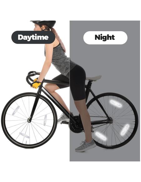 4 Reflectores de Rueda de Bicicleta BOHUIZ Blancos ABS