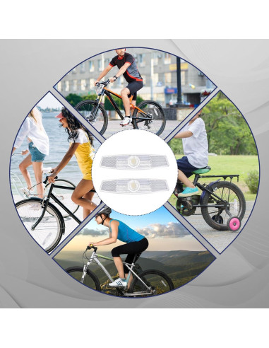 4 Reflectores de Rueda de Bicicleta BOHUIZ Blancos ABS