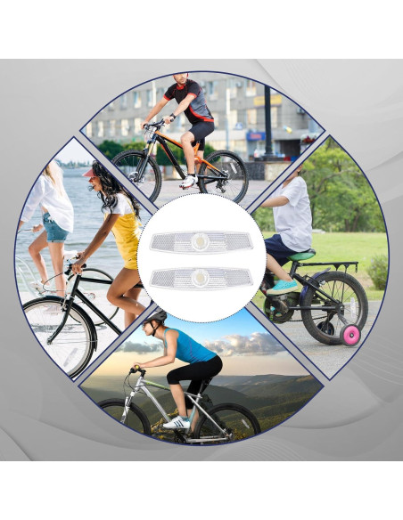 4 Reflectores de Rueda de Bicicleta BOHUIZ Blancos ABS