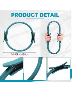Anillo de Pilates Syhood 30 cm Verde - 6 Unidades para Fitness 2