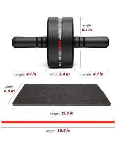 Rueda de Abdominales NESOHC-LLEW 3.4" Mejorada, 222 kg 2