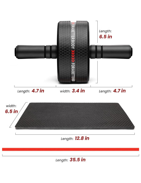 Rueda de Abdominales NESOHC-LLEW 3.4" Mejorada, 222 kg