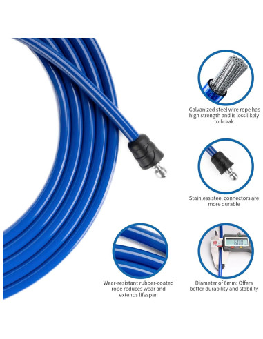 Cuerda de Salto con Peso Tofeer 279.4 cm para Fitness