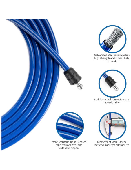 Cuerda de Salto con Peso Tofeer 279.4 cm para Fitness