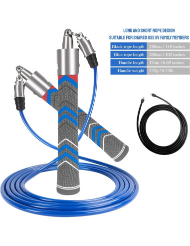 Cuerda de Salto con Peso Tofeer 279.4 cm para Fitness