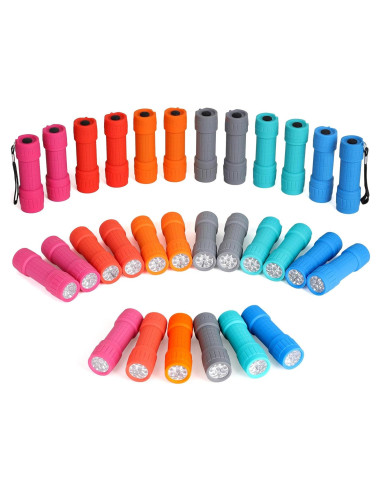 Conjunto de 30 Linternas LED FASTPRO 9-LED con Baterías AAA