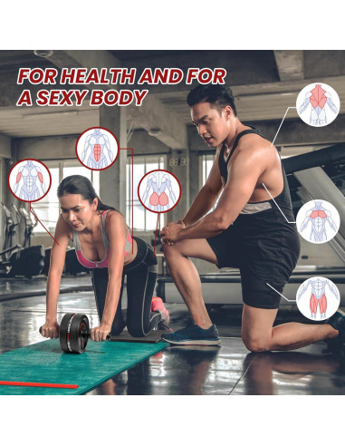 Rueda de Abdominales NESOHC-LLEW 3.4" Mejorada, 222 kg