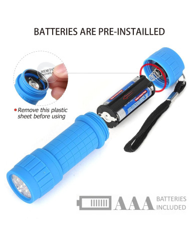 Conjunto de 30 Linternas LED FASTPRO 9-LED con Baterías AAA