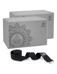 Bloques de Yoga Overmont 2 Piezas EVA Antideslizante 23x15x8cm
