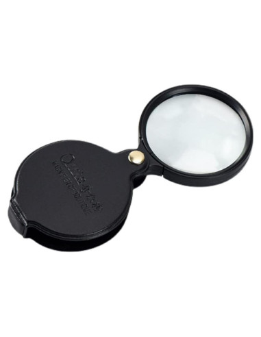 Lupa Mini 10X GDQLCNXB Plegable con Funda de Cuero 60mm