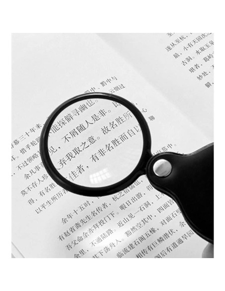 Lupa Mini 10X GDQLCNXB Plegable con Funda de Cuero 60mm