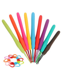 Set de Ganchillos Ergonómicos Coopay 19PCS 2-6mm para Tejer