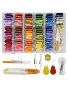 Kit de Hilo de Bordado 100% Algodón Renashed 96 Colores
