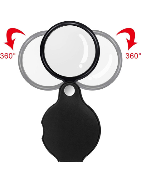 5 Mini Lupas de Bolsillo Awpeye 10X con Funda de Cuero 5 Mini Lupas de Bolsillo Awpeye 10X con Funda de Cuero