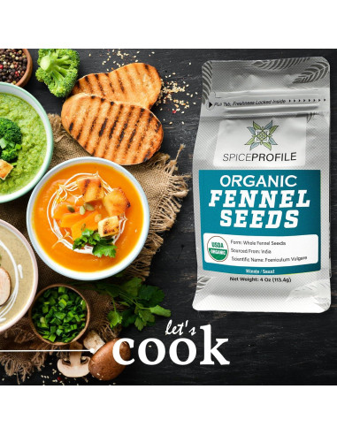 Semillas de Hinojo Orgánicas USDA 113.4g - Sabor Dulce y Aromático