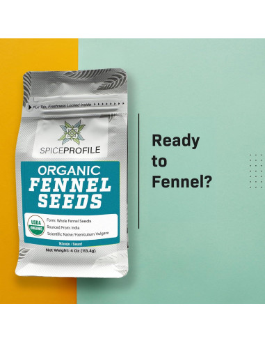 Semillas de Hinojo Orgánicas USDA 113.4g - Sabor Dulce y Aromático