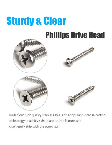 Juego de Tornillos Autoperforantes CASAON 570 Pcs Acero Inoxidable