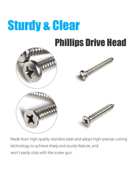 Juego de Tornillos Autoperforantes CASAON 570 Pcs Acero Inoxidable