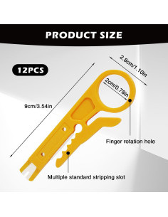 Juego de 12 Mini Desforradores de Cables Qiyuda CAT5 CAT6 2