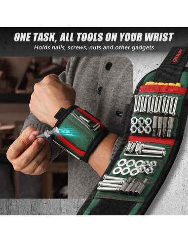 Banda Magnética para Muñeca UUP con Luz LED y 15 Imanes