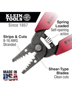 Pelacables Cortador Klein Tools 11049 8-16 AWG Compacto 2
