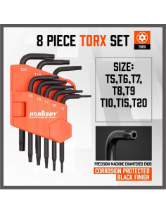 Juego de Llaves Allen Torx SEDY 8 Piezas Cr-V a Prueba de Manipulación 2