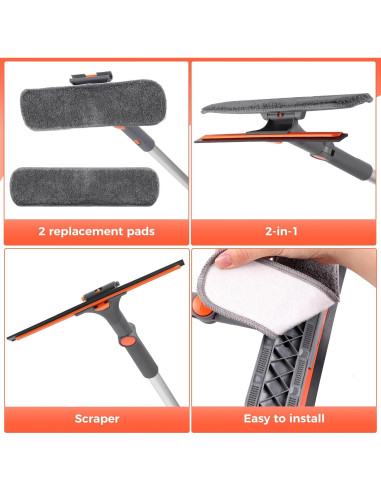 Juego de Limpiaparabrisas Wlich 2 en 1 con Paños Microfibra