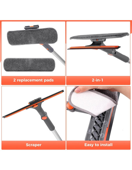 Juego de Limpiaparabrisas Wlich 2 en 1 con Paños Microfibra