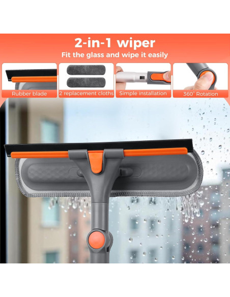 Juego de Limpiaparabrisas Wlich 2 en 1 con Paños Microfibra