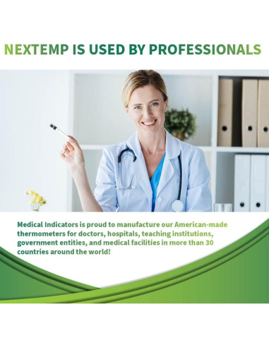 Termómetros desechables NexTemp Medical Indicators - Paquete de 100