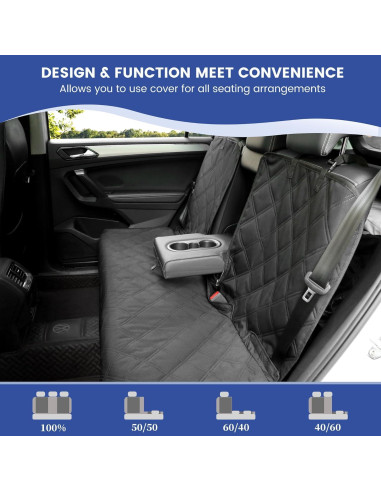 Funda de Asiento Trasero ALLANSING Mediana Impermeable Negro