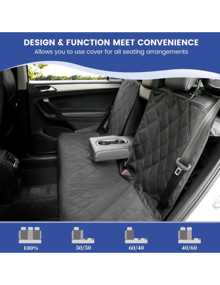 Funda de Asiento Trasero ALLANSING Mediana Impermeable Negro