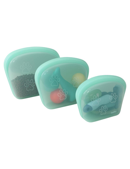 Bolsas de Silicona Reutilizables SnapPack 3-Pack Teal 1000ml 2000ml 3500ml