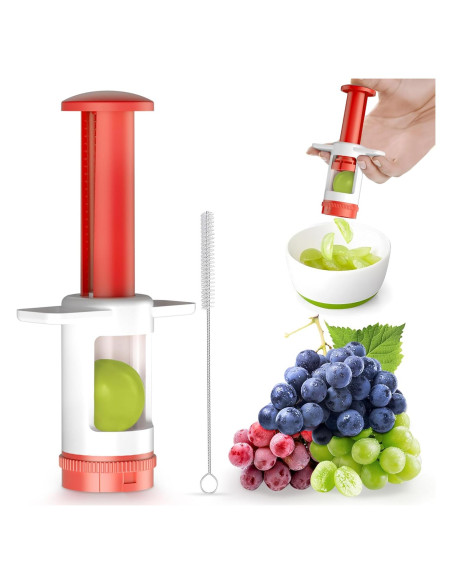 Cortador de Uvas FUNIZE - Herramienta de Cocina Infantil Rojo
