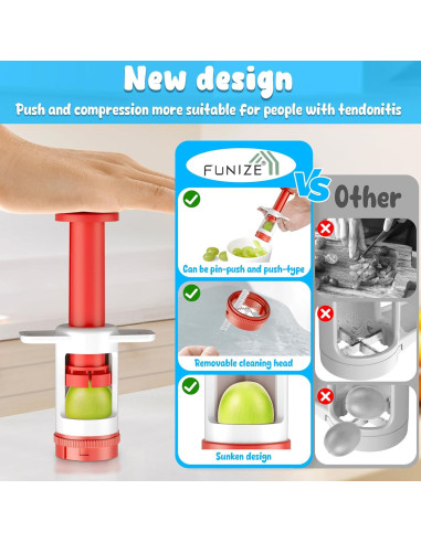 Cortador de Uvas FUNIZE - Herramienta de Cocina Infantil Rojo