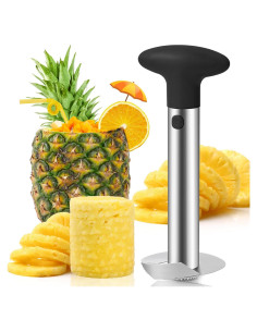 Descorazonador de Piña AUBENR de Acero Inoxidable - Negro