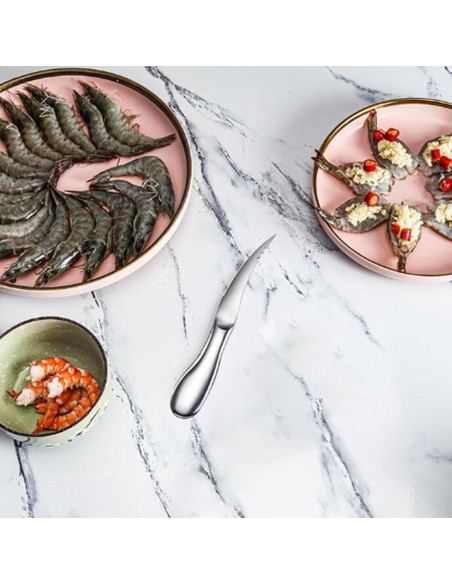 Herramienta de Limpieza de Camarones LXLVOUEG Acero Inoxidable